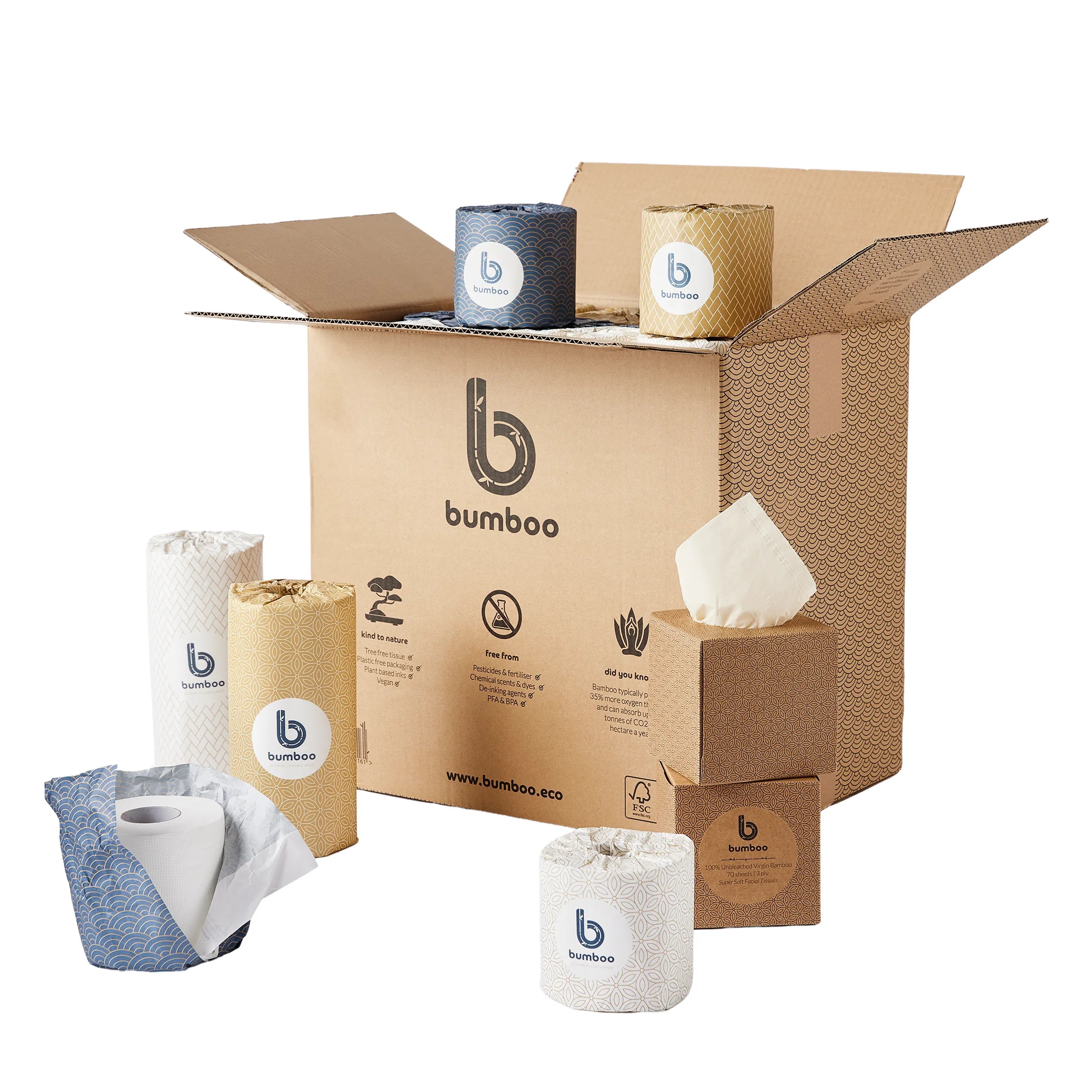 12 Wrapped Kitchen Rolls  Bumboo Eco-Friendly Toilet Paper