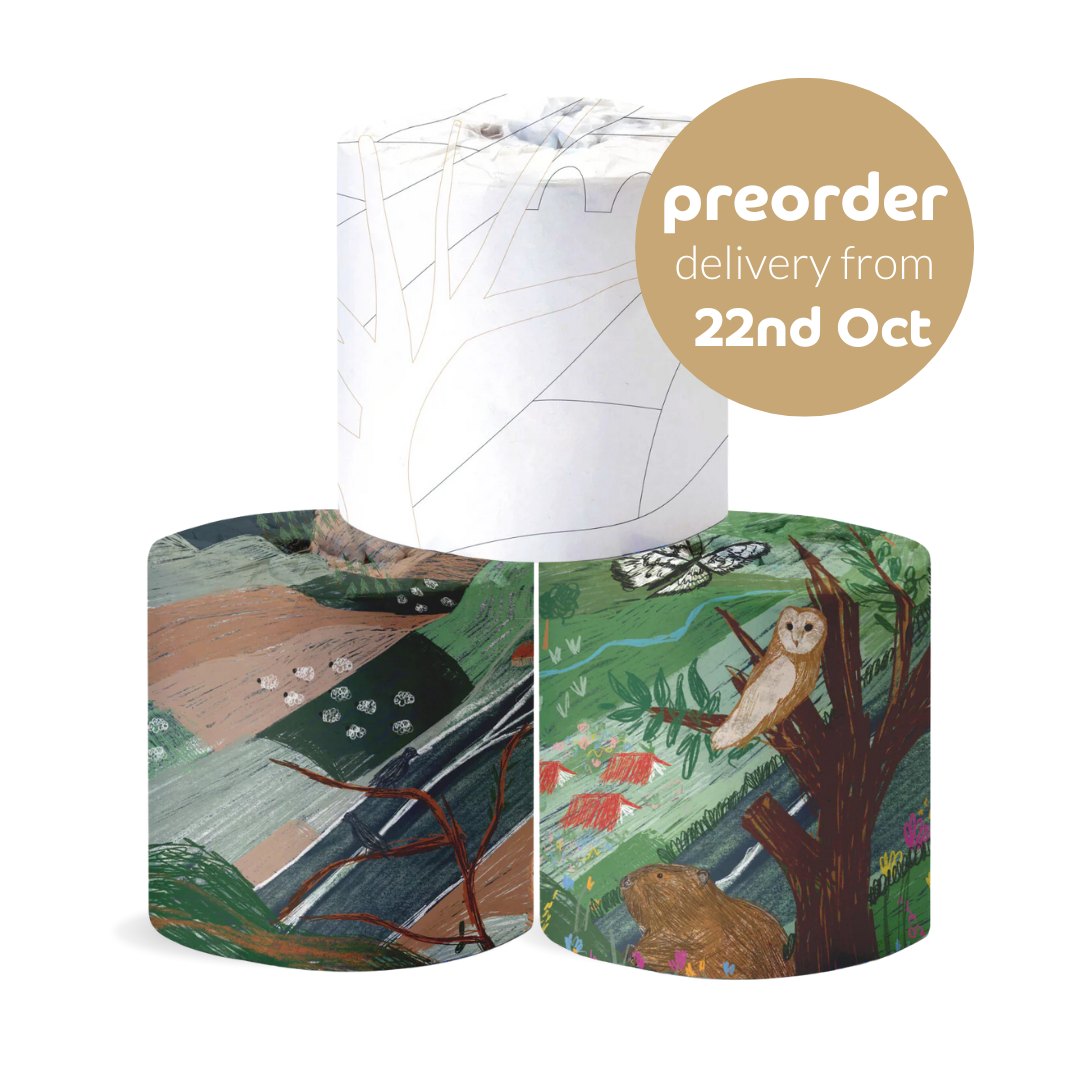 PREORDER rewilding edition bamboo toilet paper - 48 extra long rolls