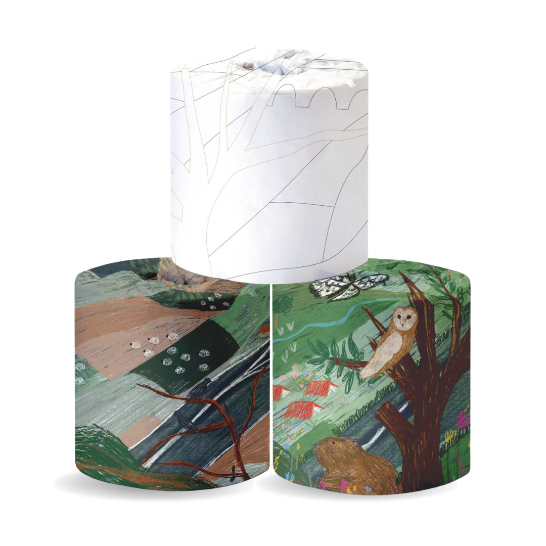 rewilding edition bamboo toilet paper - 24 extra long rolls