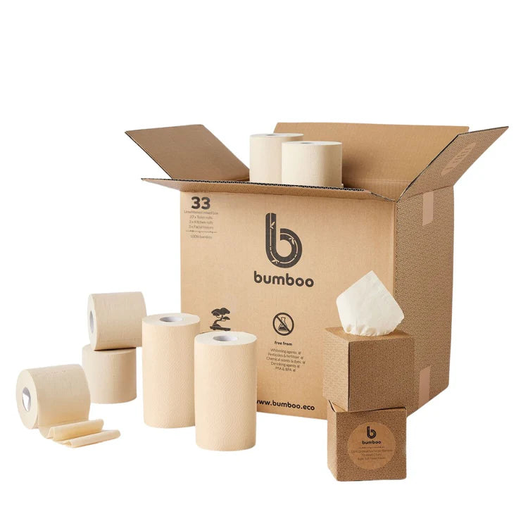 unwhitened bamboo variety box - face, toilet &amp; kitchen 33 pack - Gift