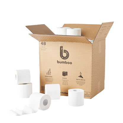 Bulk Toilet Paper - 48 Rolls, Bamboo, 3-Ply